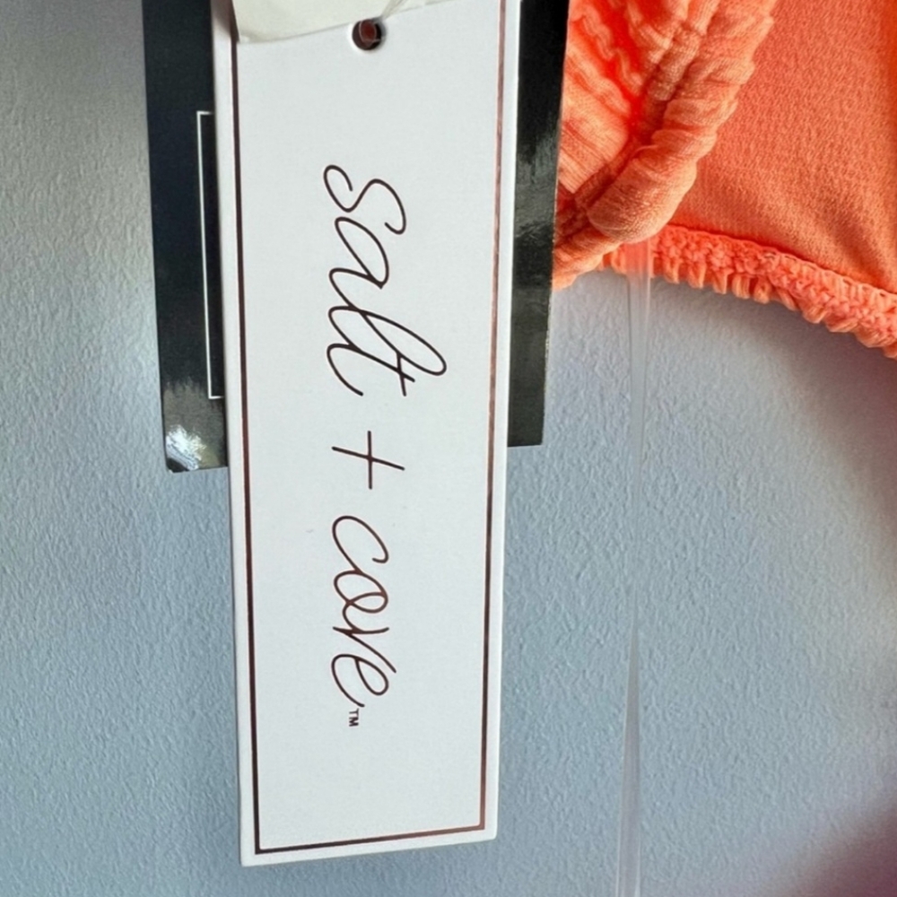 NWT Salt + Cove Monokini Swimsuit Orange & Hot Pink Size Large - Picture 4 of 4